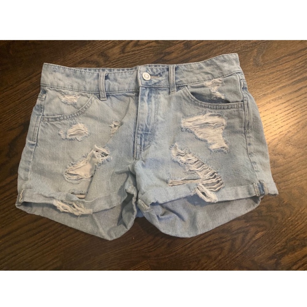 Ripped Jean Shorts